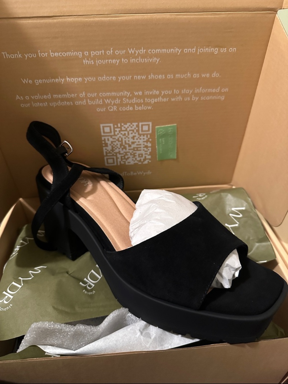 Iris clog Maryjane Black Suede Platform Sandals with Ankle Strap